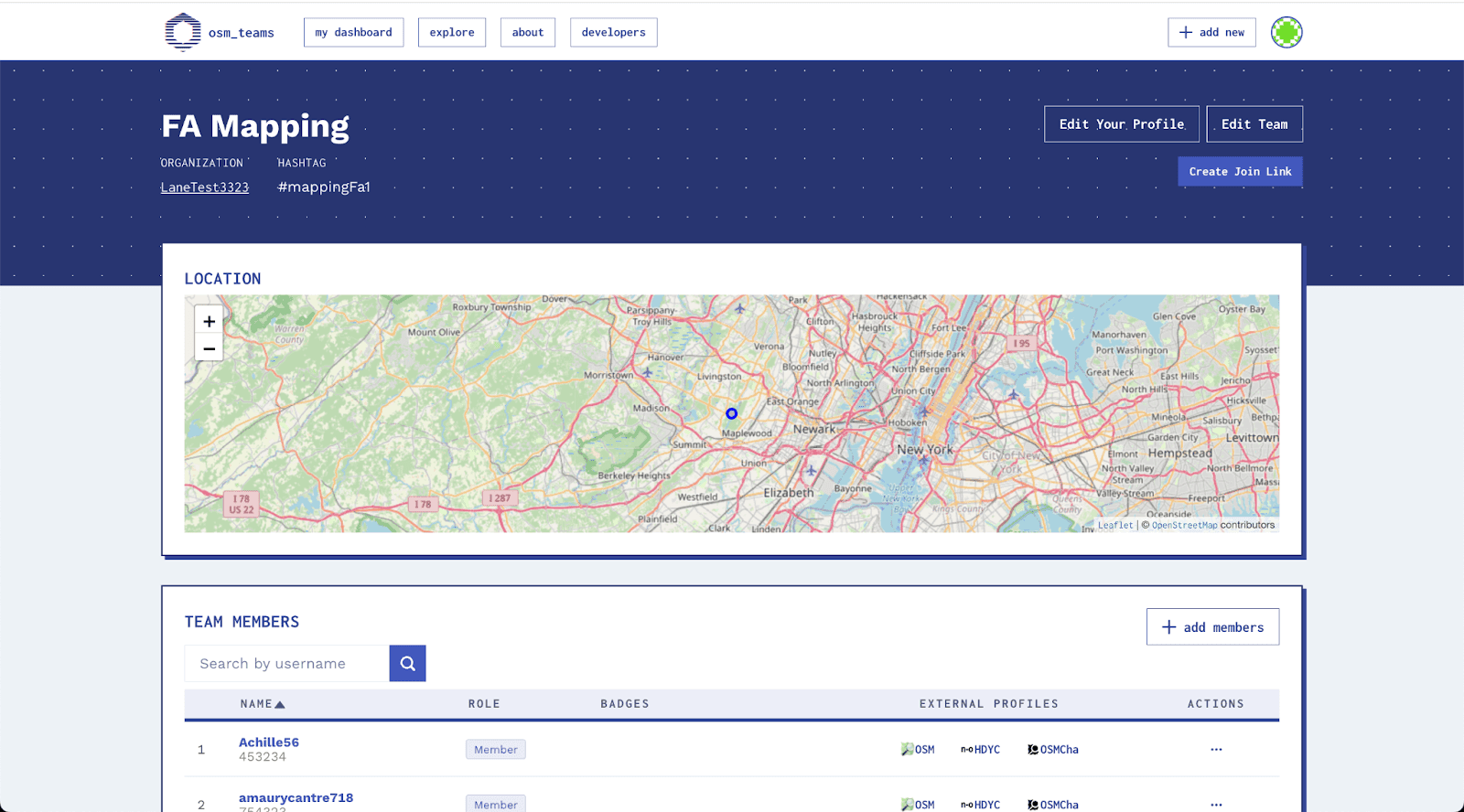 OSM Teams Page OSM Teams Page